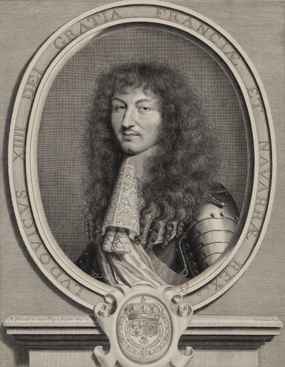 Engraved Portrait of Louis XIV of France by Robert Nanteuil